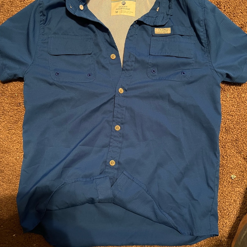 Medium Boys Blue Button Up